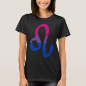Bisexual Pride Flag Leo Zodiac Sign Tシャツ (正面)