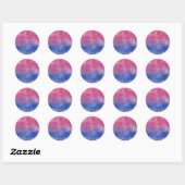 Bisexual pride flag sticker ラウンドシール (シート)
