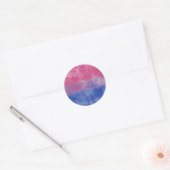 Bisexual pride flag sticker ラウンドシール (封筒)