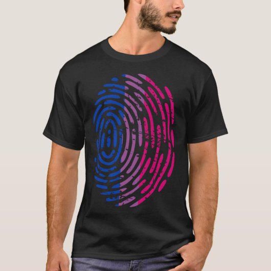 Bisexual Pride Flag Thumb Print Thumbprint LGBT Ae Tシャツ (正面)