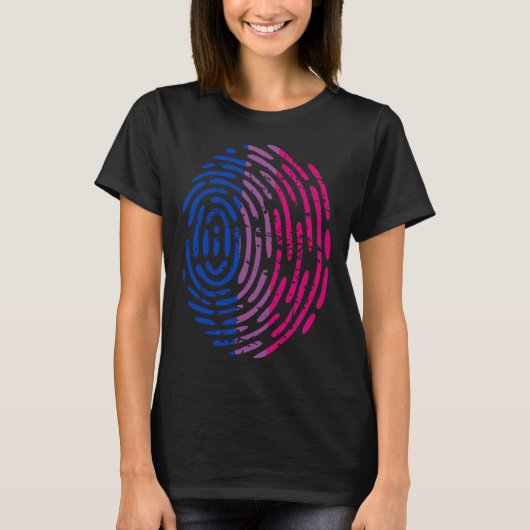 Bisexual Pride Flag Thumb Print Thumbprint LGBT Ae Tシャツ (正面)