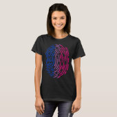 Bisexual Pride Flag Thumb Print Thumbprint LGBT Ae Tシャツ (正面フル)