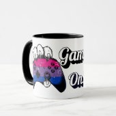 Bisexual Pride Game On Tiger Paw Controller Mug マグカップ (正面左)