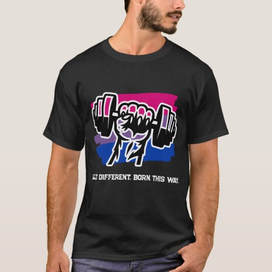 Bisexual Pride Gym Shirt — Fist Dumbbell 2026 Tee Tシャツ (正面)