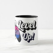 Bisexual Pride Level Up Tiger Paw Controller Mug マグカップ (中央)