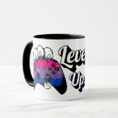 Bisexual Pride Level Up Tiger Paw Controller Mug マグカップ (正面左)
