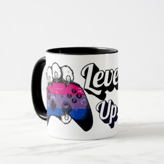 Bisexual Pride Level Up Tiger Paw Controller Mug マグカップ