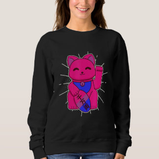 Bisexual Pride Lucky Cat LGBTQ+ Asexuality スウェットシャツ