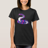 Bisexual Pride Snake Lgbt Bisexual Flag Snakes Rep Tシャツ (正面)