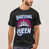 Bisexual Queen Minimalist Bisexual Pride Flag Rain Tシャツ (正面)