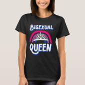 Bisexual Queen Minimalist Bisexual Pride Flag Rain Tシャツ (正面)