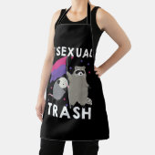 Bisexual Trash Gay Pride Rainbow LGBT Raccoon エプロン (インサイチュ)