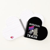 Bisexual Trash Gay Pride Rainbow LGBT Raccoon ノートブック (内部)