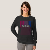 Bisexual Twink Barcode Bisexual Pride Flag Aesthet Tシャツ (正面フル)