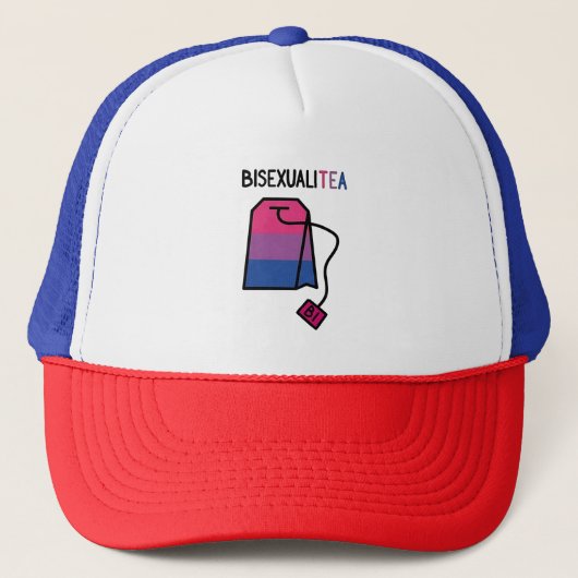 BisexualiTEA BiプライドフラッグBisexual Tea キャップ (正面)