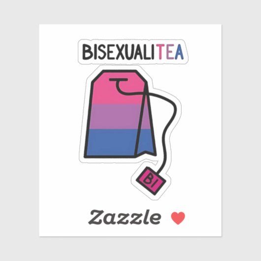 BisexualiTEA BiプライドフラッグBisexual Tea シール (シート)