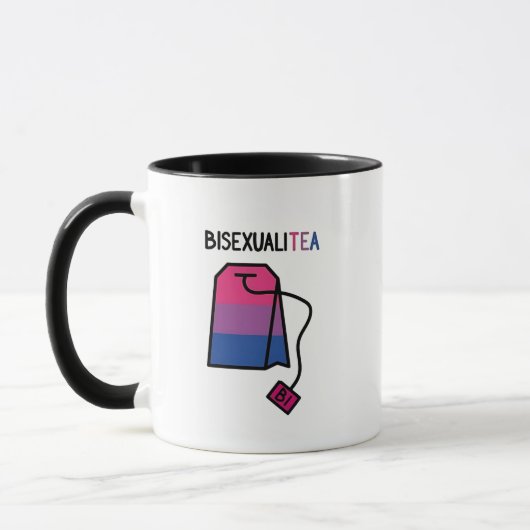 BisexualiTEA BiプライドフラッグBisexual Tea マグカップ (左)
