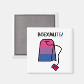 BisexualiTEA BiプライドフラッグBisexual Tea マグネット (正面/裏面)