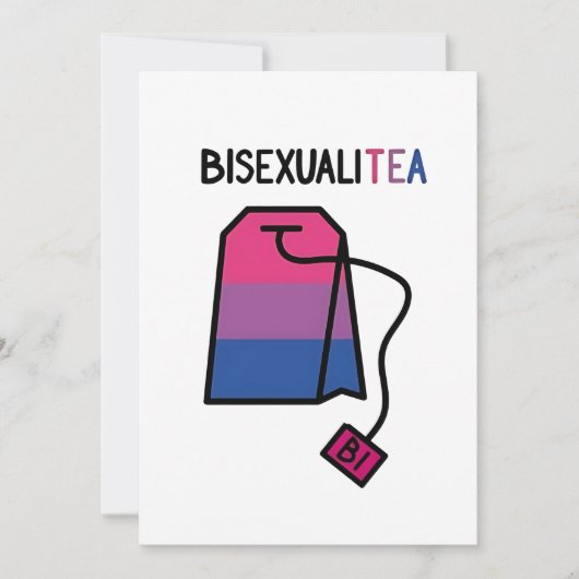 BisexualiTEA BiプライドフラッグBisexual Tea 招待状 (正面)