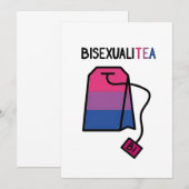BisexualiTEA BiプライドフラッグBisexual Tea 招待状 (正面/裏面)