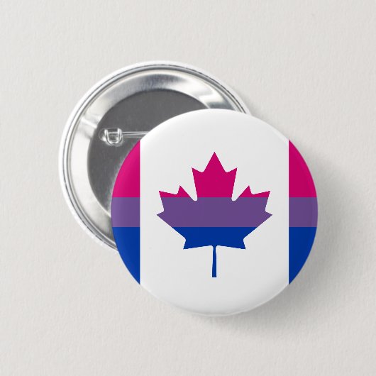 Bisexuality Canadian pride flag Button 缶バッジ (正面&裏面)