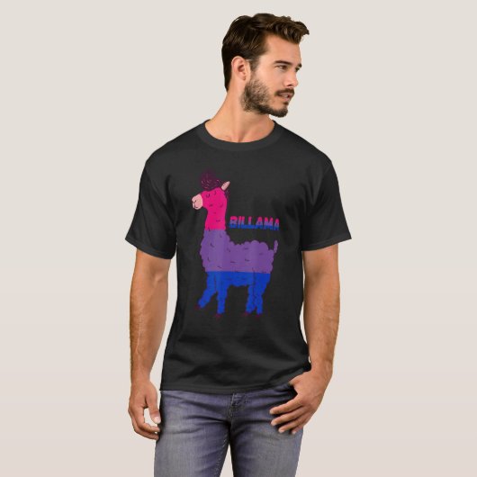 Bisexuality Llama Bisexual Flag Bi LGBTQ Bisexual  Tシャツ (正面フル)