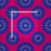 Bisexuality pride colors /pink flower pattern ファブリック (タイル)