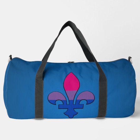 Bisexuality pride fleur-de-lis   ダッフルバッグ (正面)