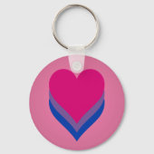 Bisexuality pride hearts Keychain キーホルダー (裏面)