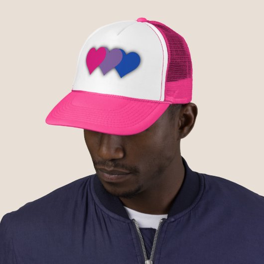 Bisexuality pride hearts Trucker Hat キャップ (インサイチュ)