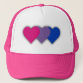 Bisexuality pride hearts Trucker Hat キャップ (正面)