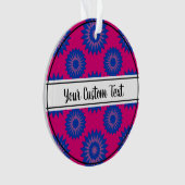 Bisexuality pride pink flower pattern オーナメント (正面)