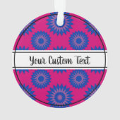 Bisexuality pride pink flower pattern オーナメント (裏面)