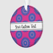 Bisexuality pride pink flower pattern オーナメント (正面)