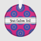 Bisexuality pride pink flower pattern オーナメント (正面)