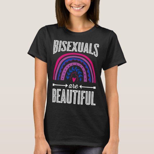 Bisexuals Are Beautiful Bisexual Pride Bohemian Ra Tシャツ (正面)