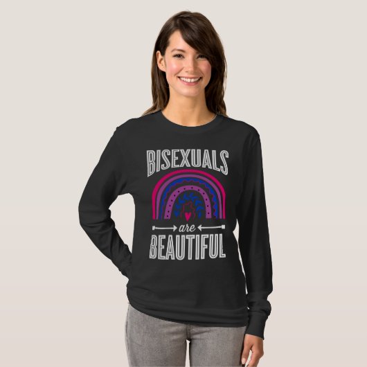 Bisexuals Are Beautiful Bisexual Pride Bohemian Ra Tシャツ (正面フル)