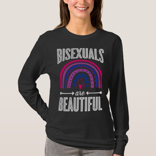 Bisexuals Are Beautiful Bisexual Pride Bohemian Ra Tシャツ (正面)