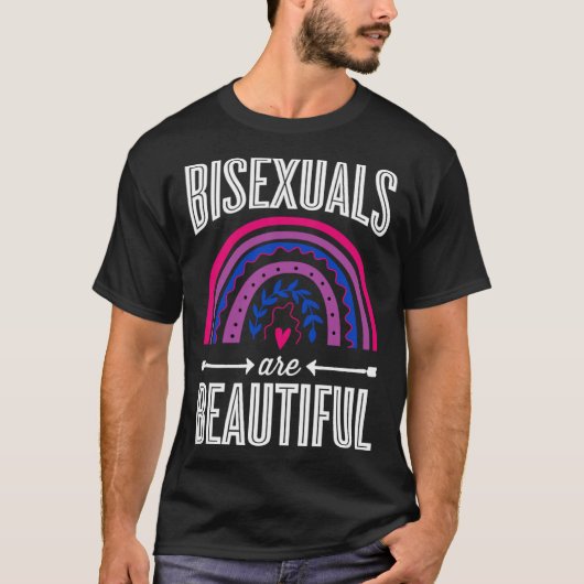 Bisexuals Are Beautiful Bisexual Pride Bohemian Ra Tシャツ (正面)