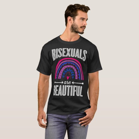 Bisexuals Are Beautiful Bisexual Pride Bohemian Ra Tシャツ (正面フル)