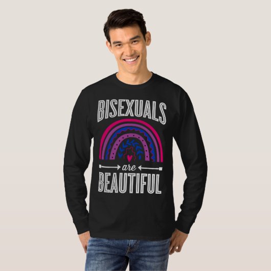Bisexuals Are Beautiful Bisexual Pride Bohemian Ra Tシャツ (正面フル)