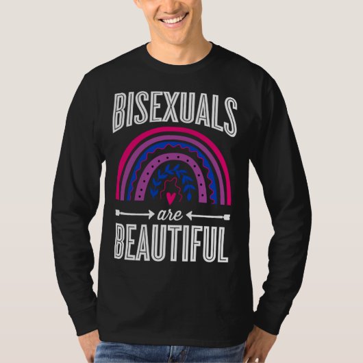 Bisexuals Are Beautiful Bisexual Pride Bohemian Ra Tシャツ (正面)