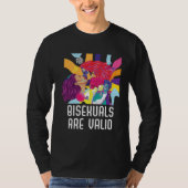 Bisexuals Are Valid Rainbow Pride Bisexuality LGBT Tシャツ (正面)