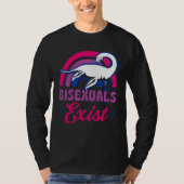 Bisexuals Exist Bisexual Loch Ness Monster Pride R Tシャツ (正面)