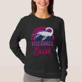 Bisexuals Exist Bisexual Loch Ness Monster Pride R Tシャツ (正面)
