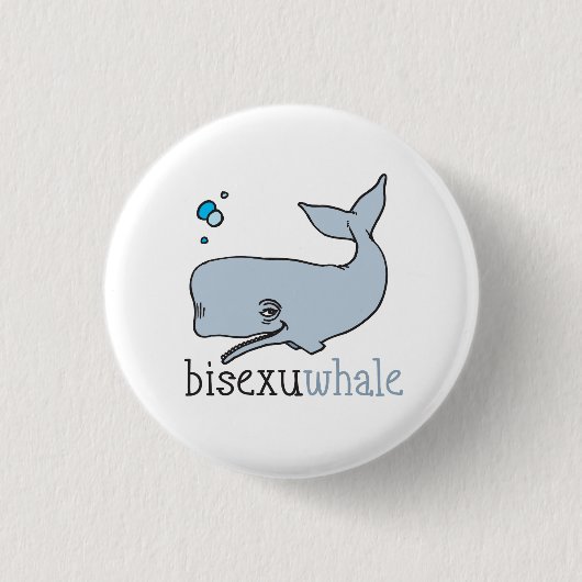 BISEXUWHALE 缶バッジ (正面)