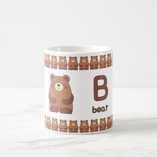 BisforBear–FunAlphabetCupDesign コーヒーマグカップ (中央)