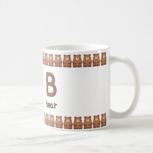 BisforBear–FunAlphabetCupDesign コーヒーマグカップ (右)
