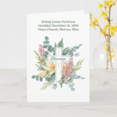 Bishopインストール恵みクロスと花 カード (黄色い花)