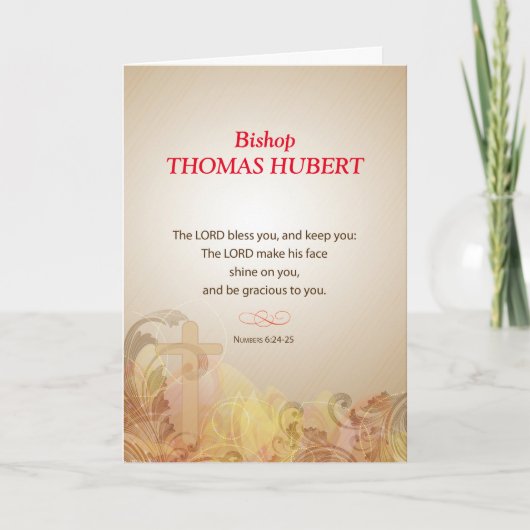 Bishop名前をカスタムする、タイトル、第50回Ordination Anniv. カード (正面)